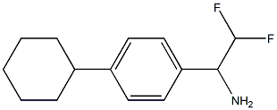 1-(4-cyclohexylphenyl)-2,2-difluoroethan-1-amine Struktur