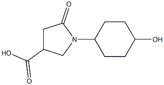 1-(4-hydroxycyclohexyl)-5-oxopyrrolidine-3-carboxylic acid Struktur