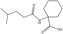 1-(4-methylpentanamido)cyclohexane-1-carboxylic acid Struktur