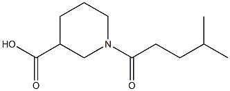 1-(4-methylpentanoyl)piperidine-3-carboxylic acid Struktur