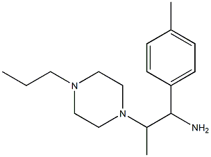 1-(4-methylphenyl)-2-(4-propylpiperazin-1-yl)propan-1-amine Struktur