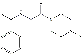 1-(4-methylpiperazin-1-yl)-2-[(1-phenylethyl)amino]ethan-1-one Struktur