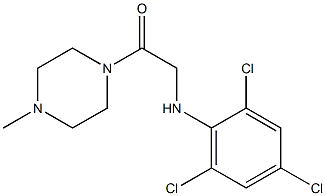 1-(4-methylpiperazin-1-yl)-2-[(2,4,6-trichlorophenyl)amino]ethan-1-one Struktur