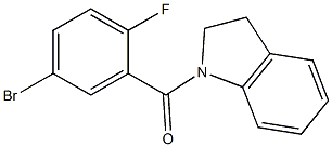 1-(5-bromo-2-fluorobenzoyl)indoline Struktur