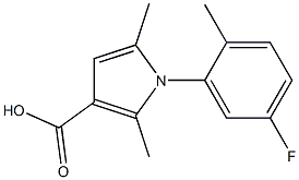 1-(5-fluoro-2-methylphenyl)-2,5-dimethyl-1H-pyrrole-3-carboxylic acid Struktur