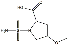 1-(aminosulfonyl)-4-methoxypyrrolidine-2-carboxylic acid Struktur