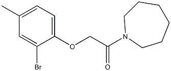 1-(azepan-1-yl)-2-(2-bromo-4-methylphenoxy)ethan-1-one Struktur