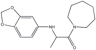 1-(azepan-1-yl)-2-(2H-1,3-benzodioxol-5-ylamino)propan-1-one Struktur