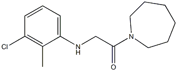 1-(azepan-1-yl)-2-[(3-chloro-2-methylphenyl)amino]ethan-1-one Struktur