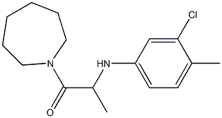 1-(azepan-1-yl)-2-[(3-chloro-4-methylphenyl)amino]propan-1-one Struktur