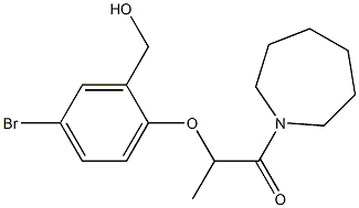 1-(azepan-1-yl)-2-[4-bromo-2-(hydroxymethyl)phenoxy]propan-1-one Struktur