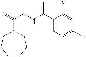 1-(azepan-1-yl)-2-{[1-(2,4-dichlorophenyl)ethyl]amino}ethan-1-one Struktur