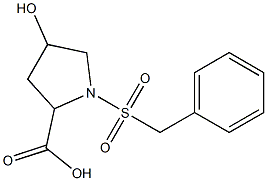 1-(benzylsulfonyl)-4-hydroxypyrrolidine-2-carboxylic acid Struktur