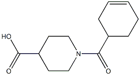 1-(cyclohex-3-en-1-ylcarbonyl)piperidine-4-carboxylic acid Struktur