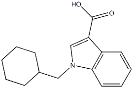 1-(cyclohexylmethyl)-1H-indole-3-carboxylic acid Struktur