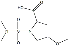 1-(dimethylsulfamoyl)-4-methoxypyrrolidine-2-carboxylic acid Struktur