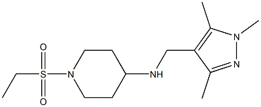 1-(ethanesulfonyl)-N-[(1,3,5-trimethyl-1H-pyrazol-4-yl)methyl]piperidin-4-amine Struktur