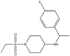 1-(ethanesulfonyl)-N-[1-(4-fluorophenyl)ethyl]piperidin-4-amine Struktur