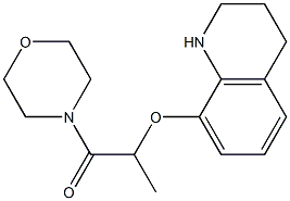 1-(morpholin-4-yl)-2-(1,2,3,4-tetrahydroquinolin-8-yloxy)propan-1-one Struktur