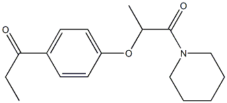 1-(piperidin-1-yl)-2-(4-propanoylphenoxy)propan-1-one Struktur