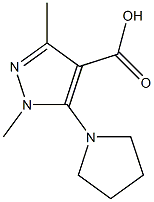 1,3-dimethyl-5-(pyrrolidin-1-yl)-1H-pyrazole-4-carboxylic acid Struktur