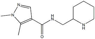 1,5-dimethyl-N-(piperidin-2-ylmethyl)-1H-pyrazole-4-carboxamide Struktur