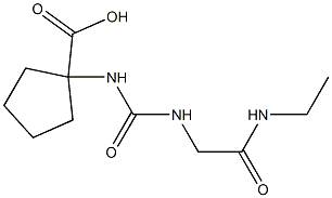 1-[({[2-(ethylamino)-2-oxoethyl]amino}carbonyl)amino]cyclopentanecarboxylic acid Structure