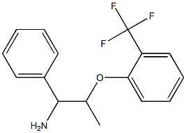 1-[(1-amino-1-phenylpropan-2-yl)oxy]-2-(trifluoromethyl)benzene Struktur