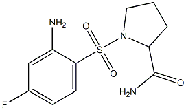 1-[(2-amino-4-fluorobenzene)sulfonyl]pyrrolidine-2-carboxamide Struktur