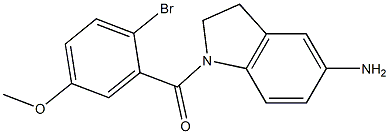 1-[(2-bromo-5-methoxyphenyl)carbonyl]-2,3-dihydro-1H-indol-5-amine Struktur