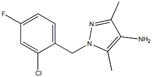 1-[(2-chloro-4-fluorophenyl)methyl]-3,5-dimethyl-1H-pyrazol-4-amine Struktur