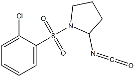 1-[(2-chlorobenzene)sulfonyl]-2-isocyanatopyrrolidine Struktur