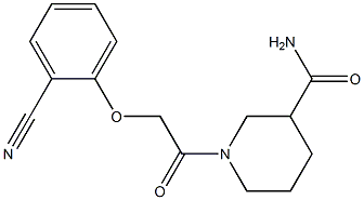 1-[(2-cyanophenoxy)acetyl]piperidine-3-carboxamide Struktur