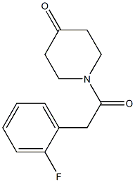 1-[(2-fluorophenyl)acetyl]piperidin-4-one Struktur