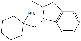 1-[(2-methyl-2,3-dihydro-1H-indol-1-yl)methyl]cyclohexan-1-amine Struktur