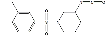 1-[(3,4-dimethylbenzene)sulfonyl]-3-isocyanatopiperidine Struktur