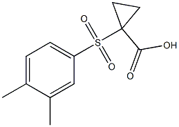 1-[(3,4-dimethylphenyl)sulfonyl]cyclopropanecarboxylic acid Struktur