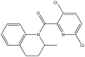 1-[(3,6-dichloropyridin-2-yl)carbonyl]-2-methyl-1,2,3,4-tetrahydroquinoline Struktur