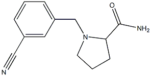 1-[(3-cyanophenyl)methyl]pyrrolidine-2-carboxamide Struktur