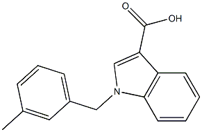 1-[(3-methylphenyl)methyl]-1H-indole-3-carboxylic acid Struktur