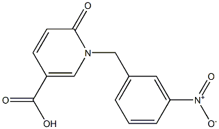 1-[(3-nitrophenyl)methyl]-6-oxo-1,6-dihydropyridine-3-carboxylic acid Struktur