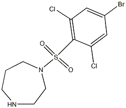 1-[(4-bromo-2,6-dichlorobenzene)sulfonyl]-1,4-diazepane Struktur