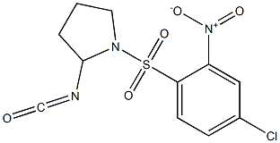 1-[(4-chloro-2-nitrobenzene)sulfonyl]-2-isocyanatopyrrolidine Struktur