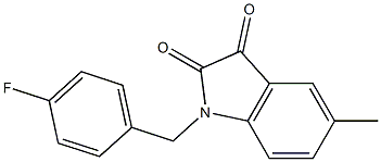 1-[(4-fluorophenyl)methyl]-5-methyl-2,3-dihydro-1H-indole-2,3-dione Struktur