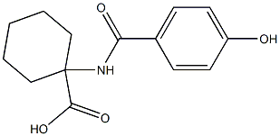 1-[(4-hydroxybenzoyl)amino]cyclohexanecarboxylic acid Struktur