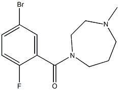 1-[(5-bromo-2-fluorophenyl)carbonyl]-4-methyl-1,4-diazepane Struktur