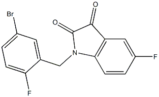 1-[(5-bromo-2-fluorophenyl)methyl]-5-fluoro-2,3-dihydro-1H-indole-2,3-dione Struktur