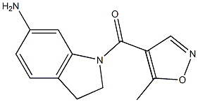 1-[(5-methyl-1,2-oxazol-4-yl)carbonyl]-2,3-dihydro-1H-indol-6-amine Struktur