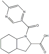 1-[(5-methylpyrazin-2-yl)carbonyl]octahydro-1H-indole-2-carboxylic acid Struktur