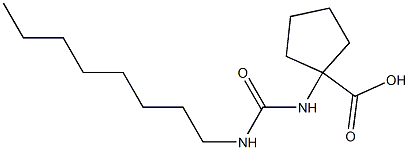 1-[(octylcarbamoyl)amino]cyclopentane-1-carboxylic acid Struktur